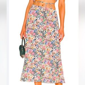 For Love & Lemons Deidre Midi Skirt